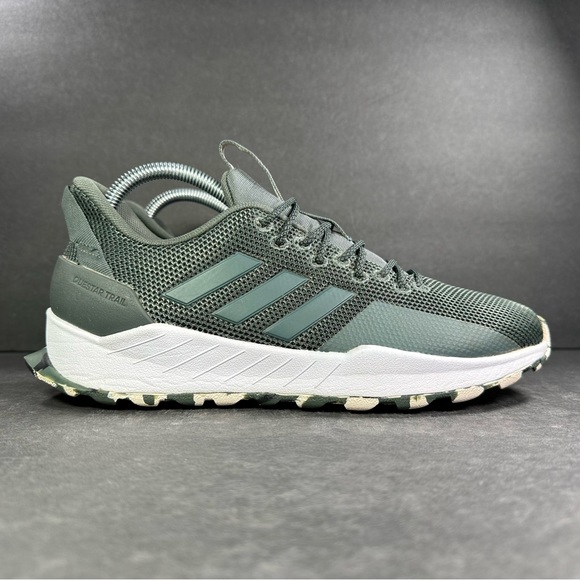 adidas Questar Trail Running Shoes Mens 7 Green Digital Traxion Outdoor Sneakers - Picture 1 of 10